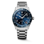 Longines "Spirit Zulu Time" Watch - Stainless Steel with Blue Ceramic Bezel & Sunray Blue Dial, 42mm - Carter's Collective Fine Jewelry