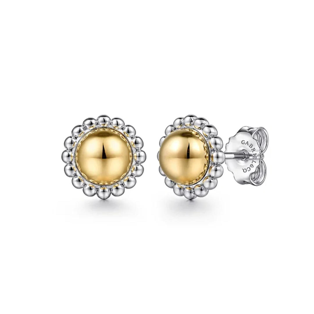 Mixed Metal Bujukan Ball Stud Earrings - Carter's Collective Fine Jewelry
