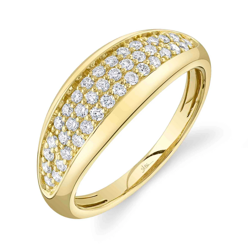 Graduated Pave Diamond Fashion Ring