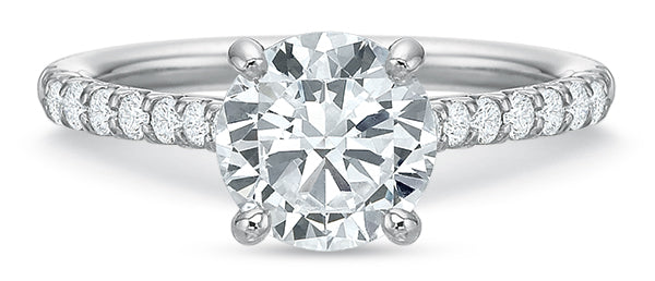 Round Diamond Solitaire Semi Mount Ring (CENTER STONE NOT INCLUDED)