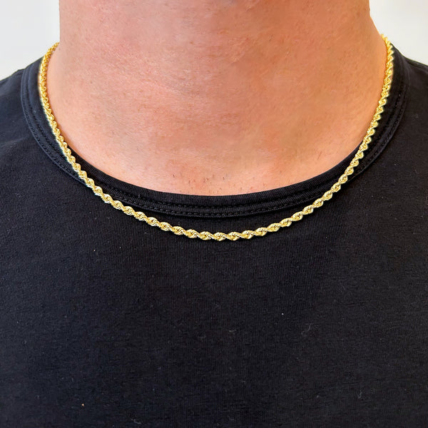 Men's 10 Karat Gold Rope Chain, 20"