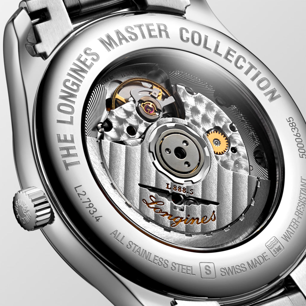 Longines Master Collection Watch with Blue Steel Hands, 40mm - Carter's Collective Fine Jewelry