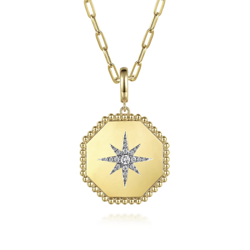 Bujukan Diamond Starburst Hexagon Medallion Pendant