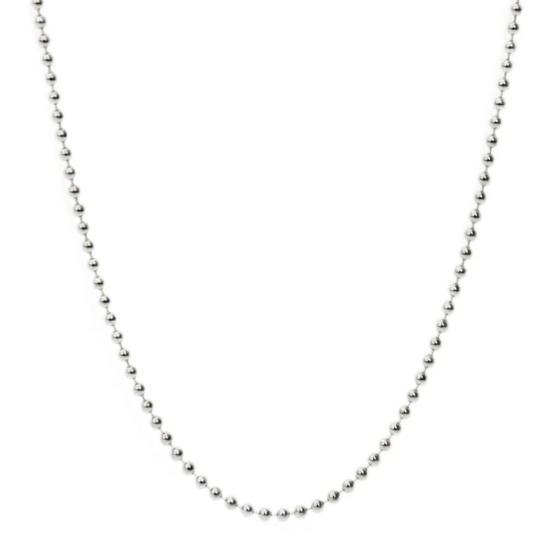 Sterling Silver Mini Ball Chain Necklace