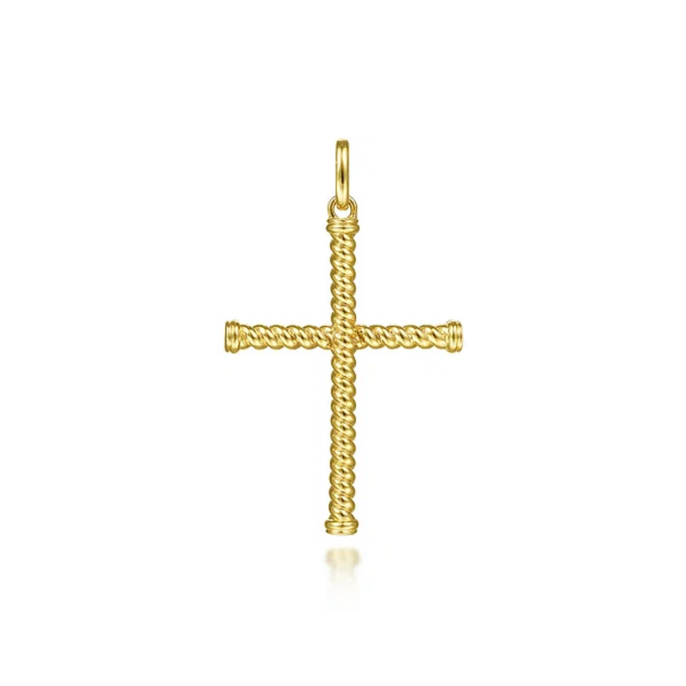 Rope Textured Cross Pendant