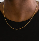 "Athena" Textured Cable Chain Necklace, 18"