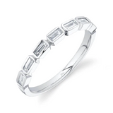 Bezel Baguette Diamond Stackable Band