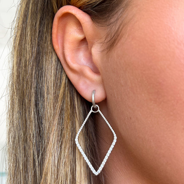 Lisse Diamond Kite Earring Charms (Pair)