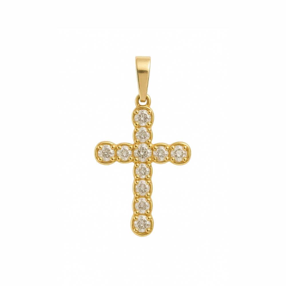 Petite Diamond Cross Charm - Carter's Collective Fine Jewelry