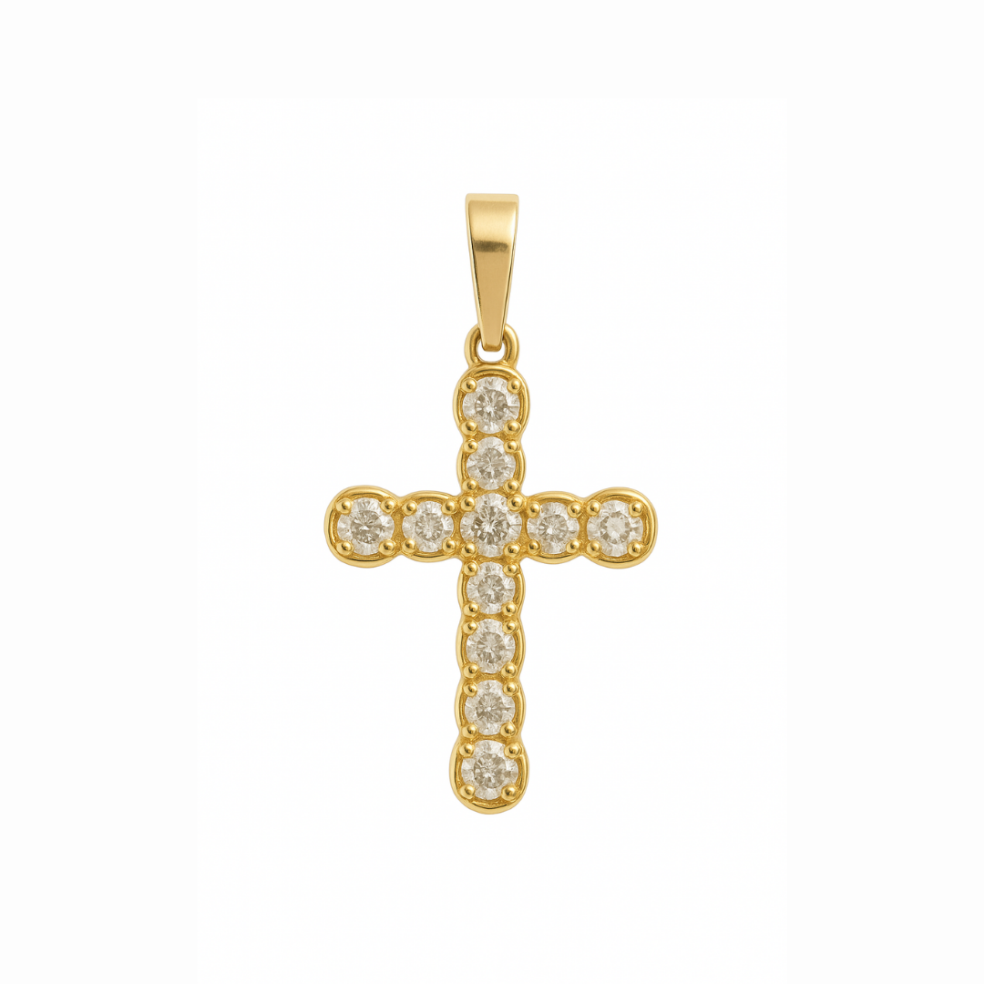 Petite Diamond Cross Charm - Carter's Collective Fine Jewelry