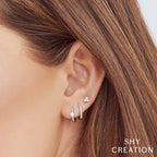 Diamond Trio Stud Earring, 0.15 CTTW - Carter's Collective Fine Jewelry