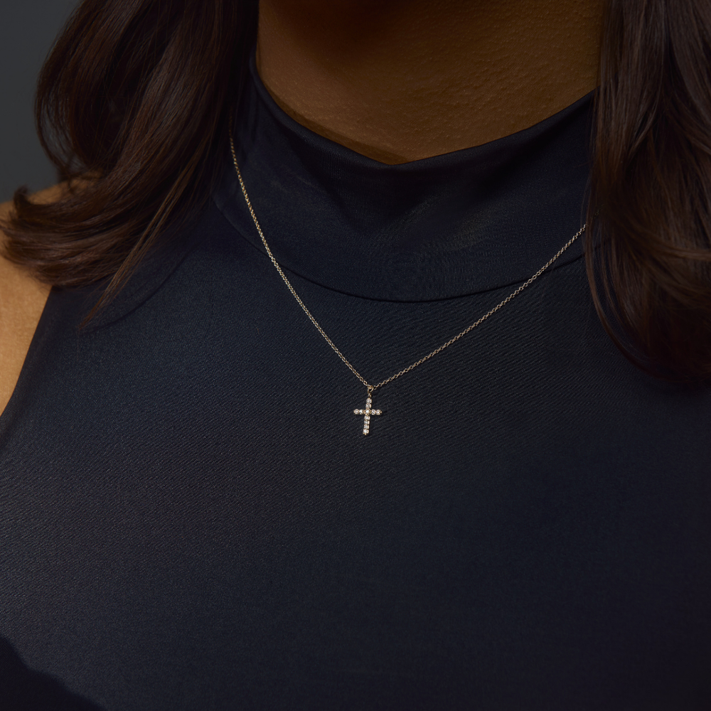 Petite Diamond Cross Charm - Carter's Collective Fine Jewelry