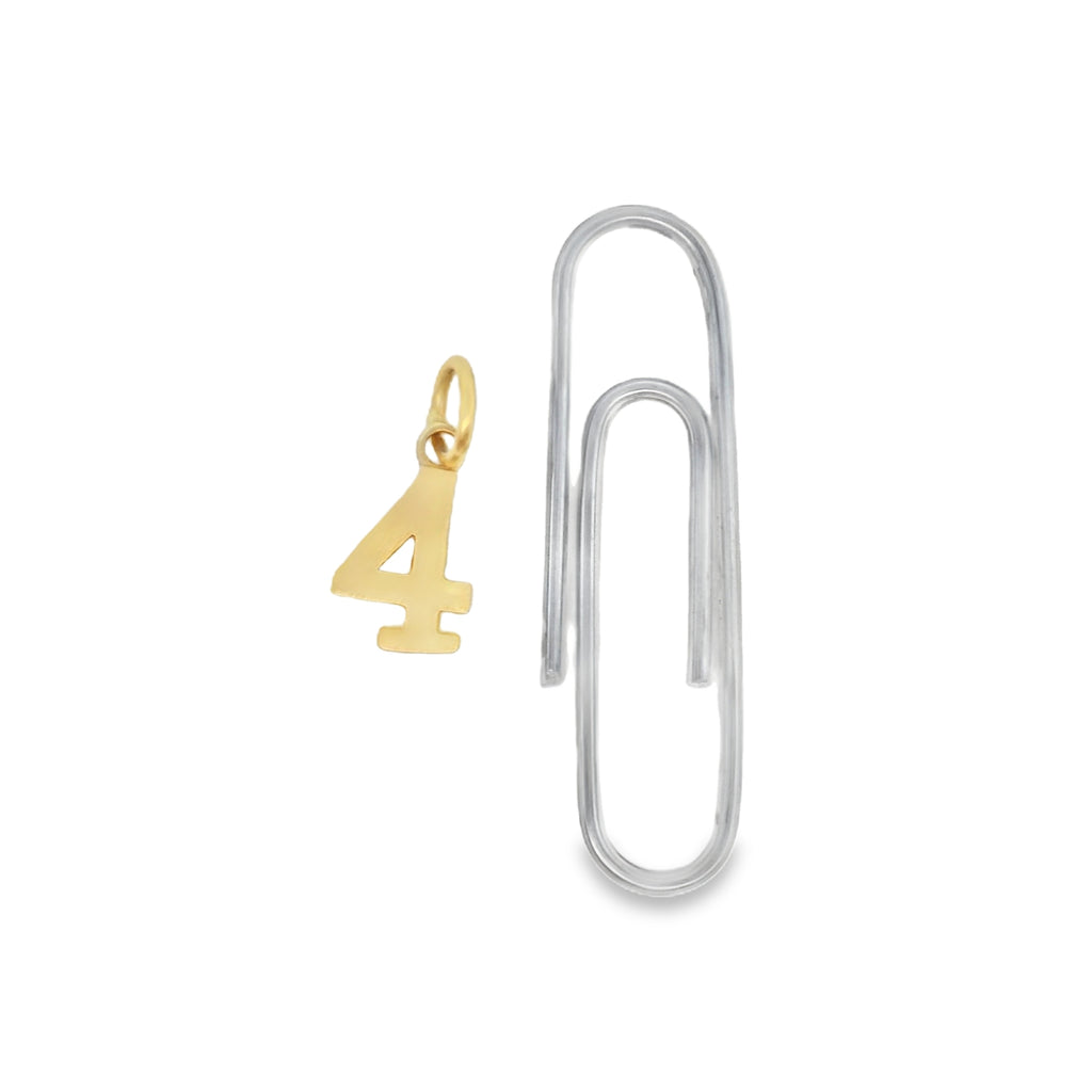 Petite Number 4 Charm - Carter's Collective Fine Jewelry