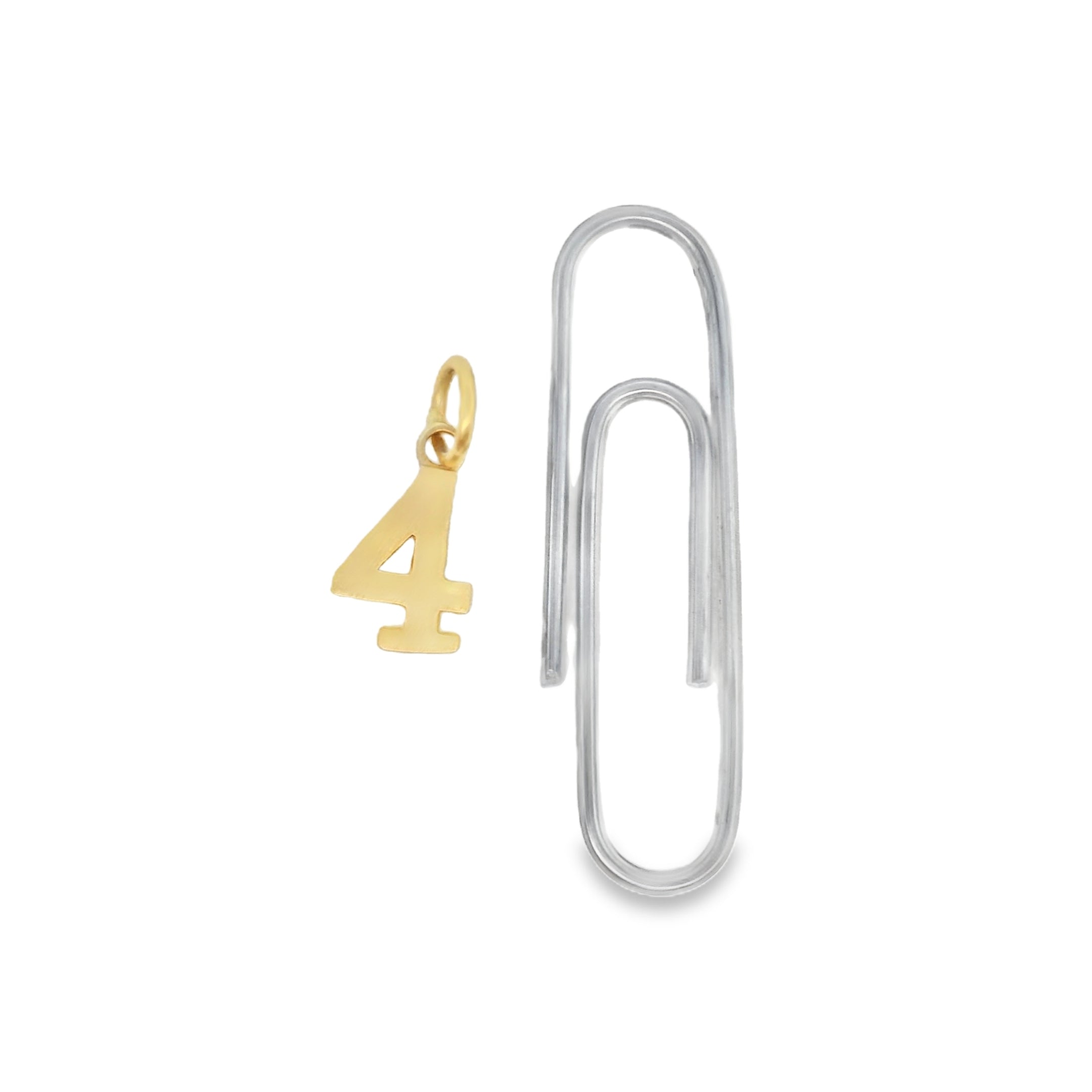 Petite Number 4 Charm - Carter's Collective Fine Jewelry