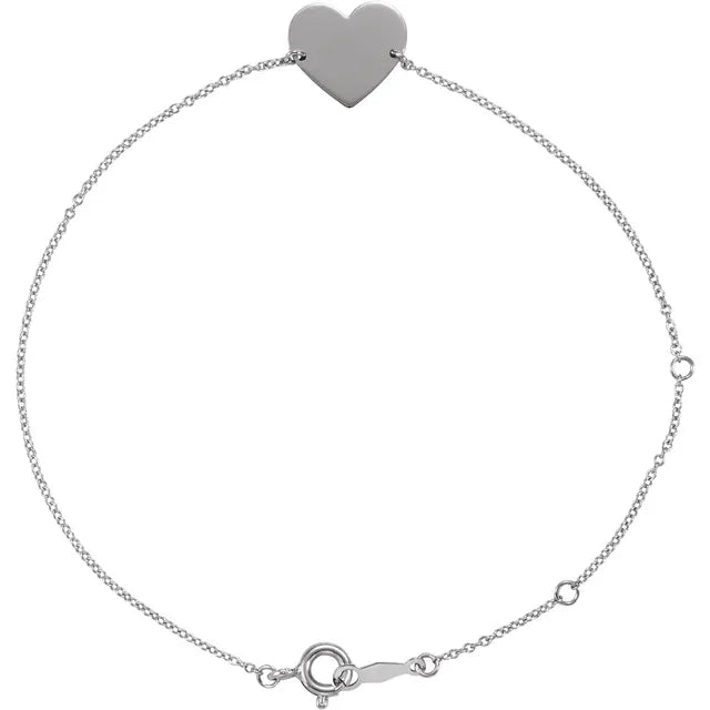 DOORBUSTER: Engravable Heart Bracelet - Carter's Collective Fine Jewelry