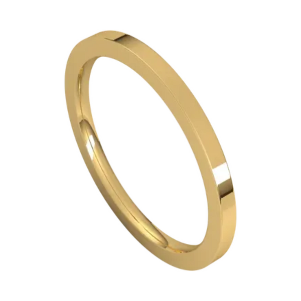 14K Yellow Gold Flat Spacer Band, 1.5mm