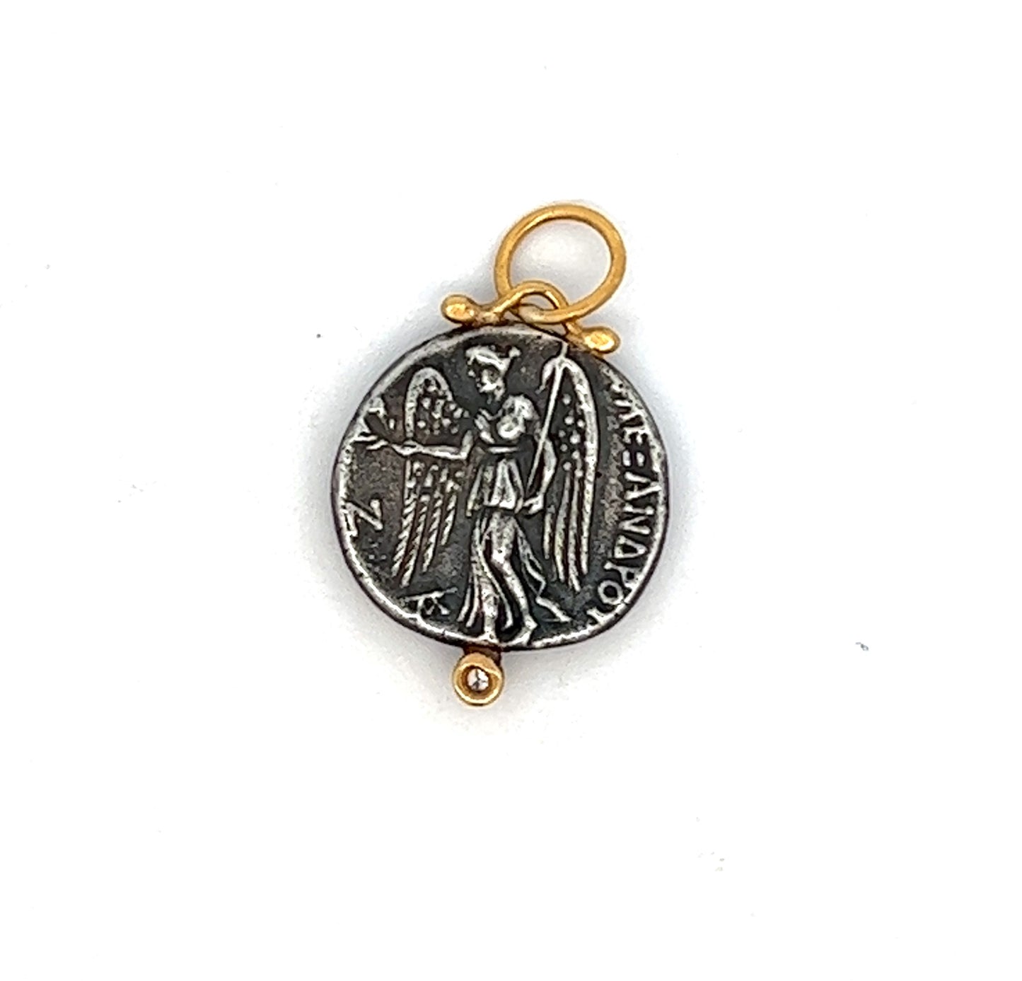 Handmade Athena & Nike Coin Charm