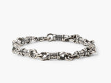 Sterling Silver Distressed Link Bracelet
