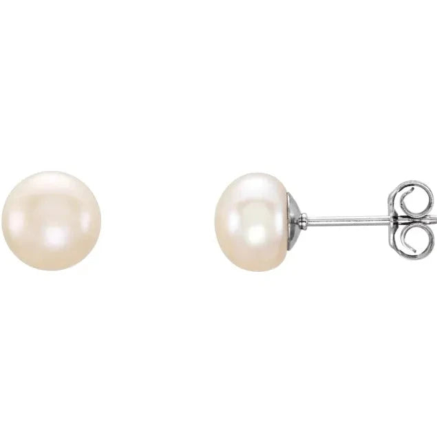 DOORBUSTER: Freshwater Pearl Stud Earrings - Carter's Collective Fine Jewelry