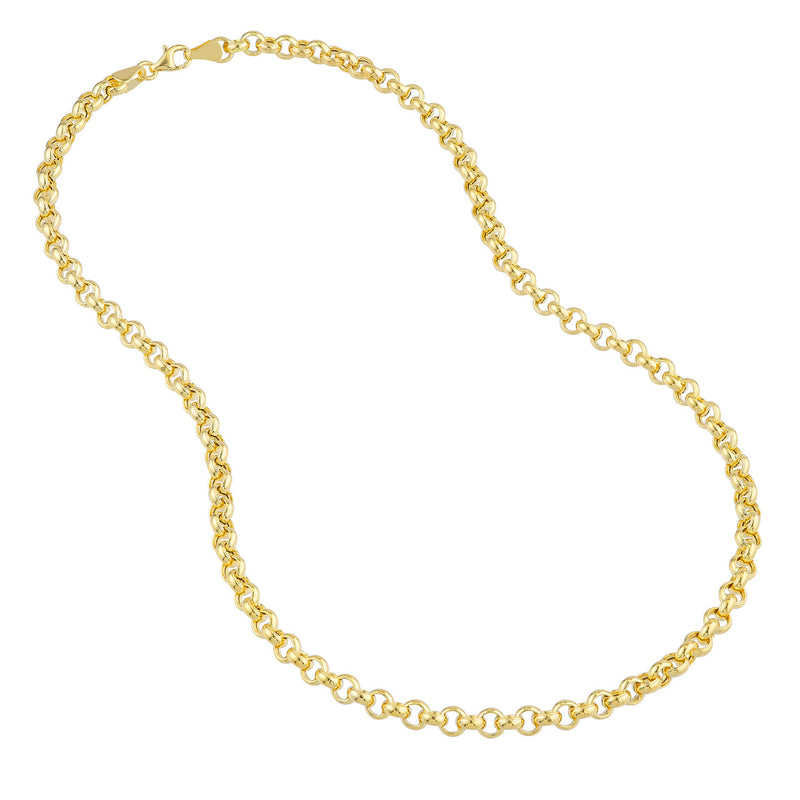 Large Light Rolo Chain Necklace, 20 Inches