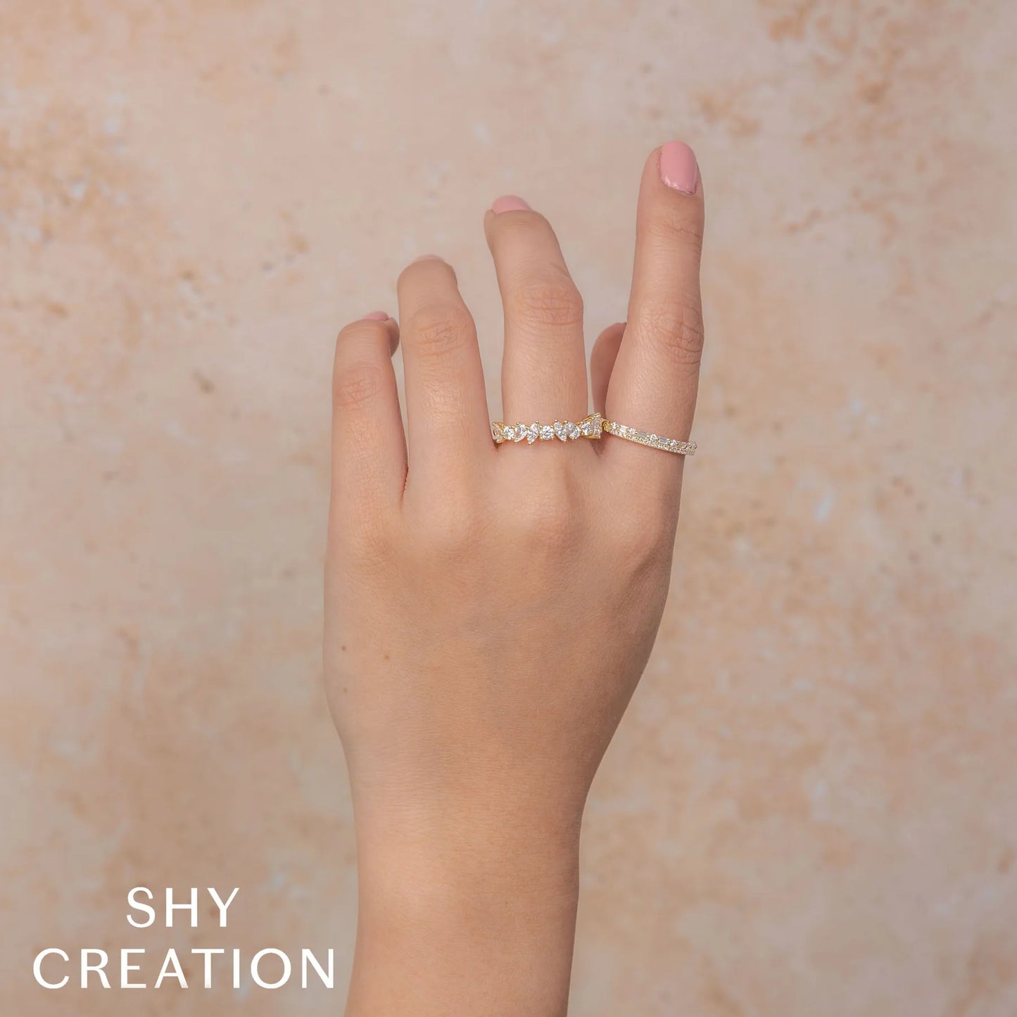 Baguette and Round Diamond Alternating Stackable Band, 0.30 CTTW - Carter's Collective Fine Jewelry