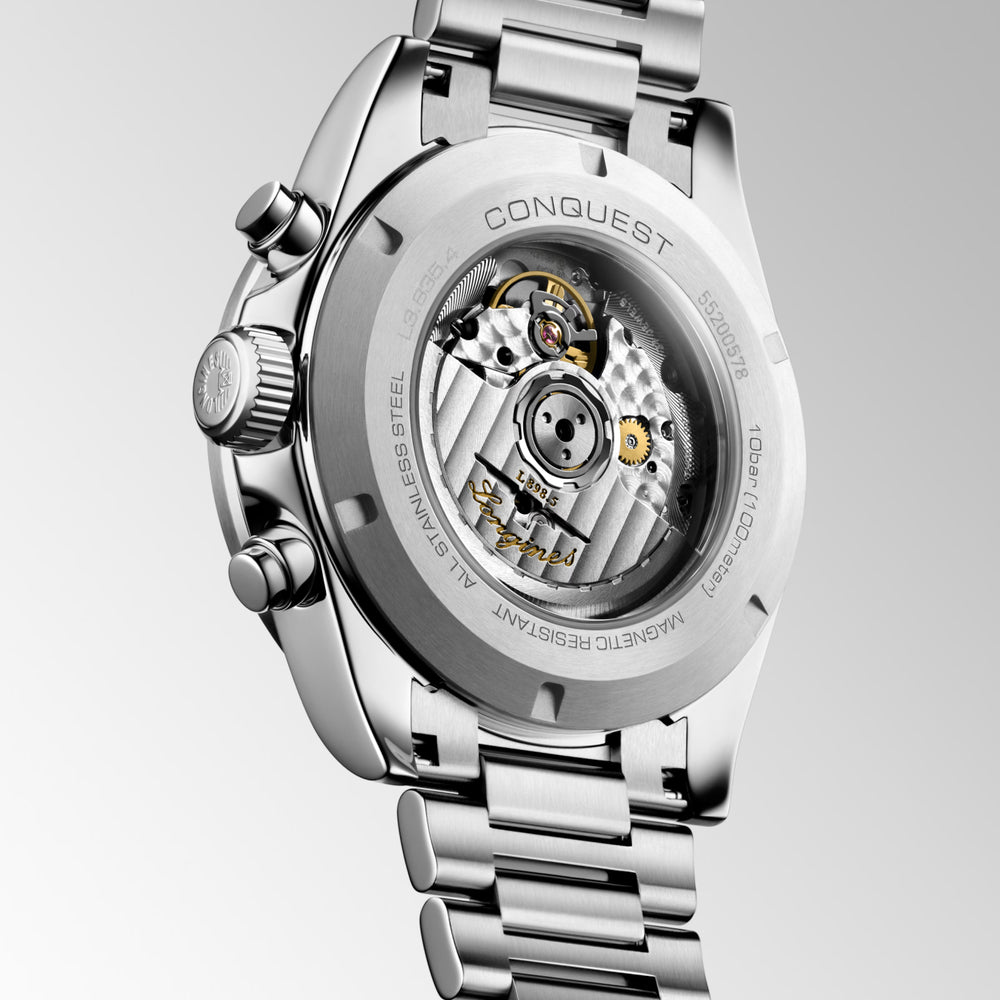 
                  
                    Longines "Conquest Chronograph" Watch with Black Ceramic Bezel & Yellow Dial, 42mm - Carter's Collective Fine Jewelry
                  
                