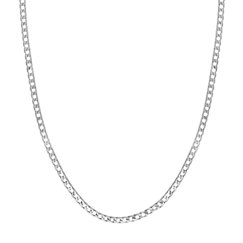 Men's 3.5mm Sterling Silver Curb Link Chain, 24"