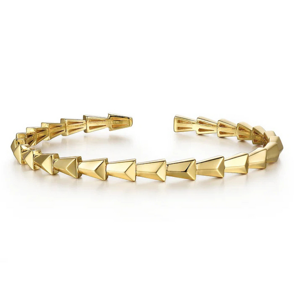 Geometric Open Bangle Bracelet