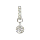 Petite Pave Diamond Circle Charm (Single)