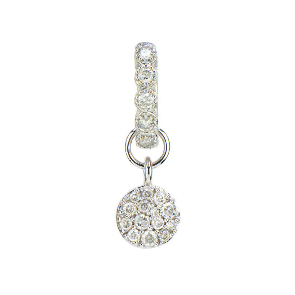 Petite Pave Diamond Circle Charm (Single)