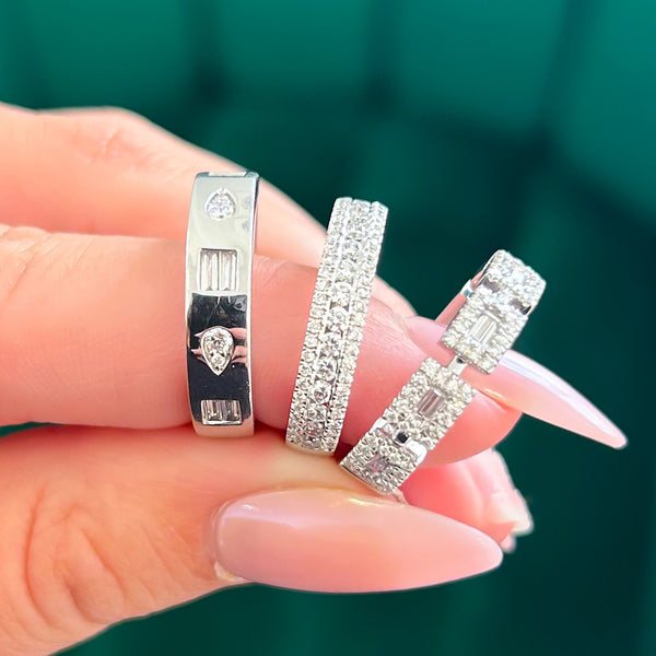 Triple Row Diamond Anniversary Band