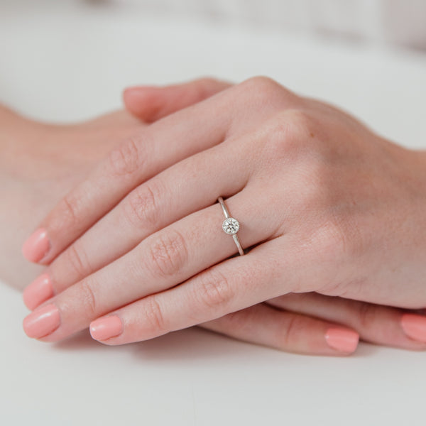 Forevermark Tribute Bezel Diamond Engagement Ring