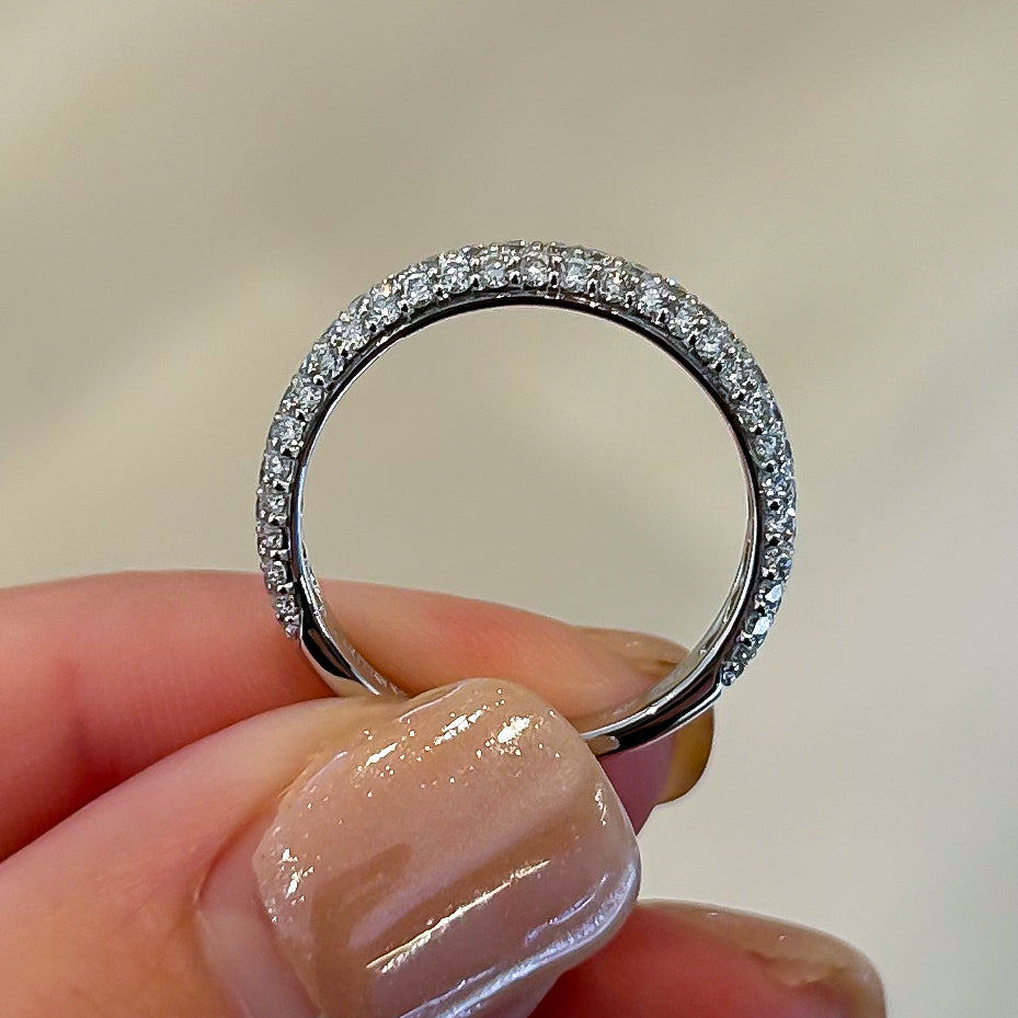 Pave Diamond Wedding Band