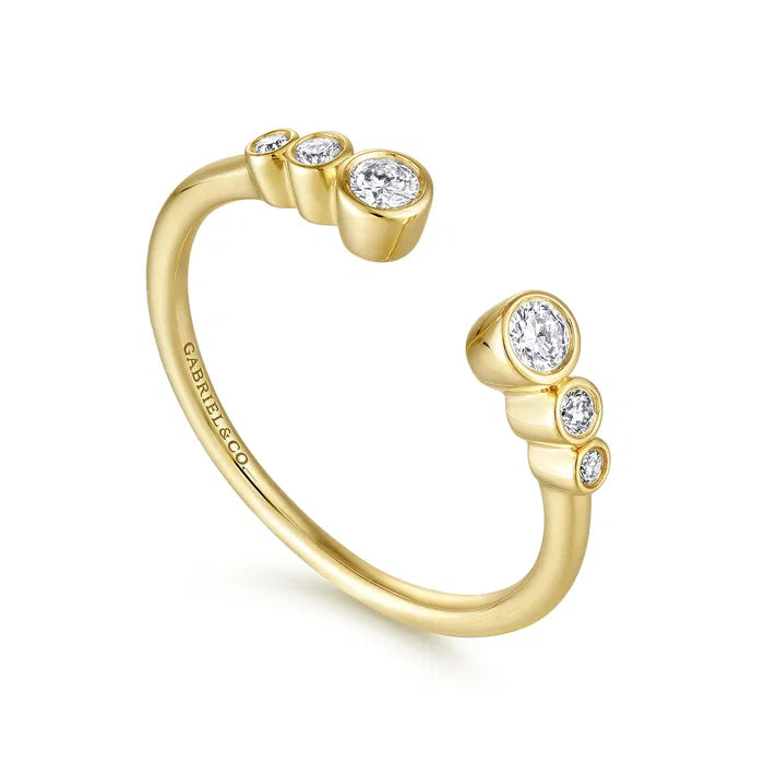 Bezel Set Contour Diamond Wedding Band, 0.15 CTTW - Carter's Collective Fine Jewelry