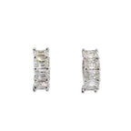Diana Antique Cushion-Cut Natural Diamond Huggie Hoop Essential Earrings, 3.50 CTTW - Carter's Collective Fine Jewelry