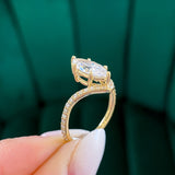 Contour Floating Diamond Marquise Engagement Ring Setting (Does Not Include Center Stone)