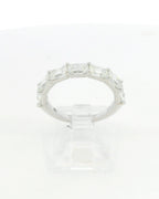 Natural Antique Cushion Diamond East to West Half Eternity Wedding Band, 2.15 CTTW