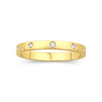 Sunflower Gypsy Set Diamond Stackable Ring Wedding Band, 0.07 CTTW - Carter's Collective Fine Jewelry