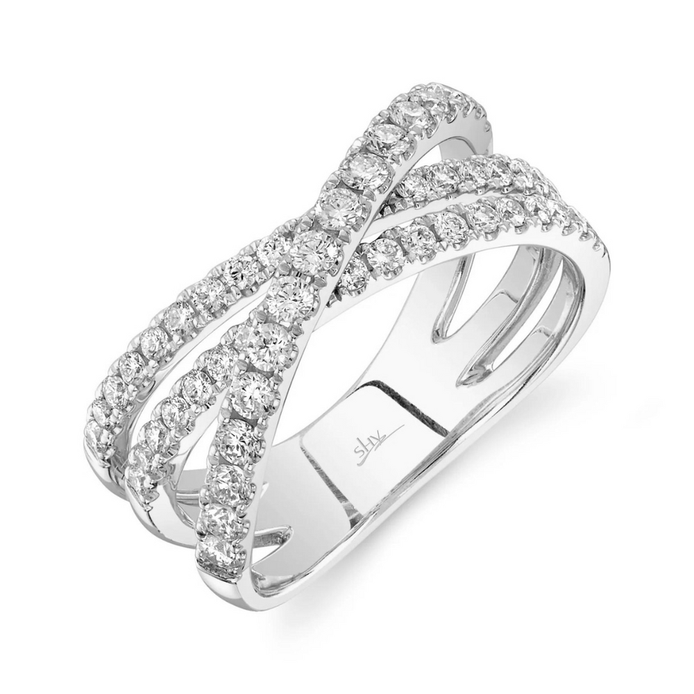 Diamond Crossover Ring