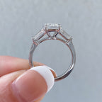 Violet Lab Grown Emerald Cut Diamond Engagement Ring - Carter's Collective Fine Jewelry