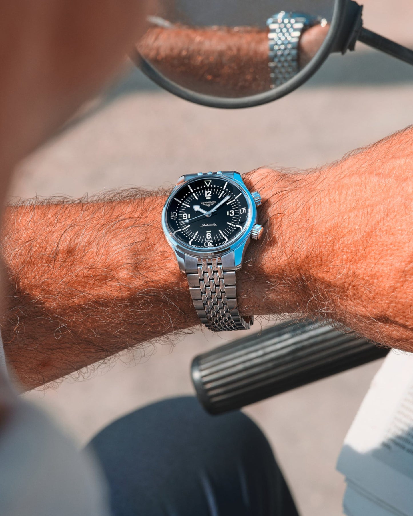 Longines "Legend Diver" Diver's Watch with Black Polished Dial, 39mm - Carter's Collective Fine Jewelry