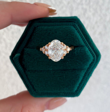 Tulip Lab Grown Oval Cut Diamond Engagement Ring - Carter's Collective Fine Jewelry