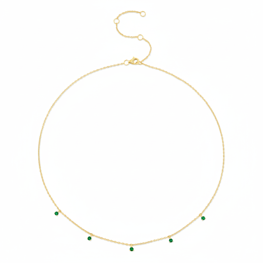 Emerald Cleopatra Necklace, 0.30 CTTW - Carter's Collective Fine Jewelry