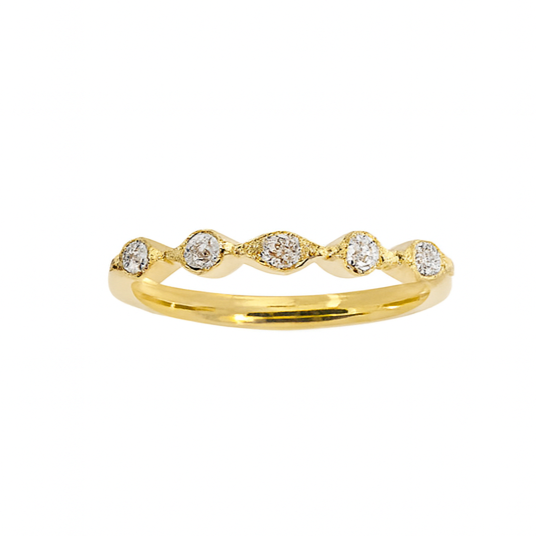 Posey Illusion Diamond Half-Span Wedding Band, 0.46 CTTW - Carter's Collective Fine Jewelry