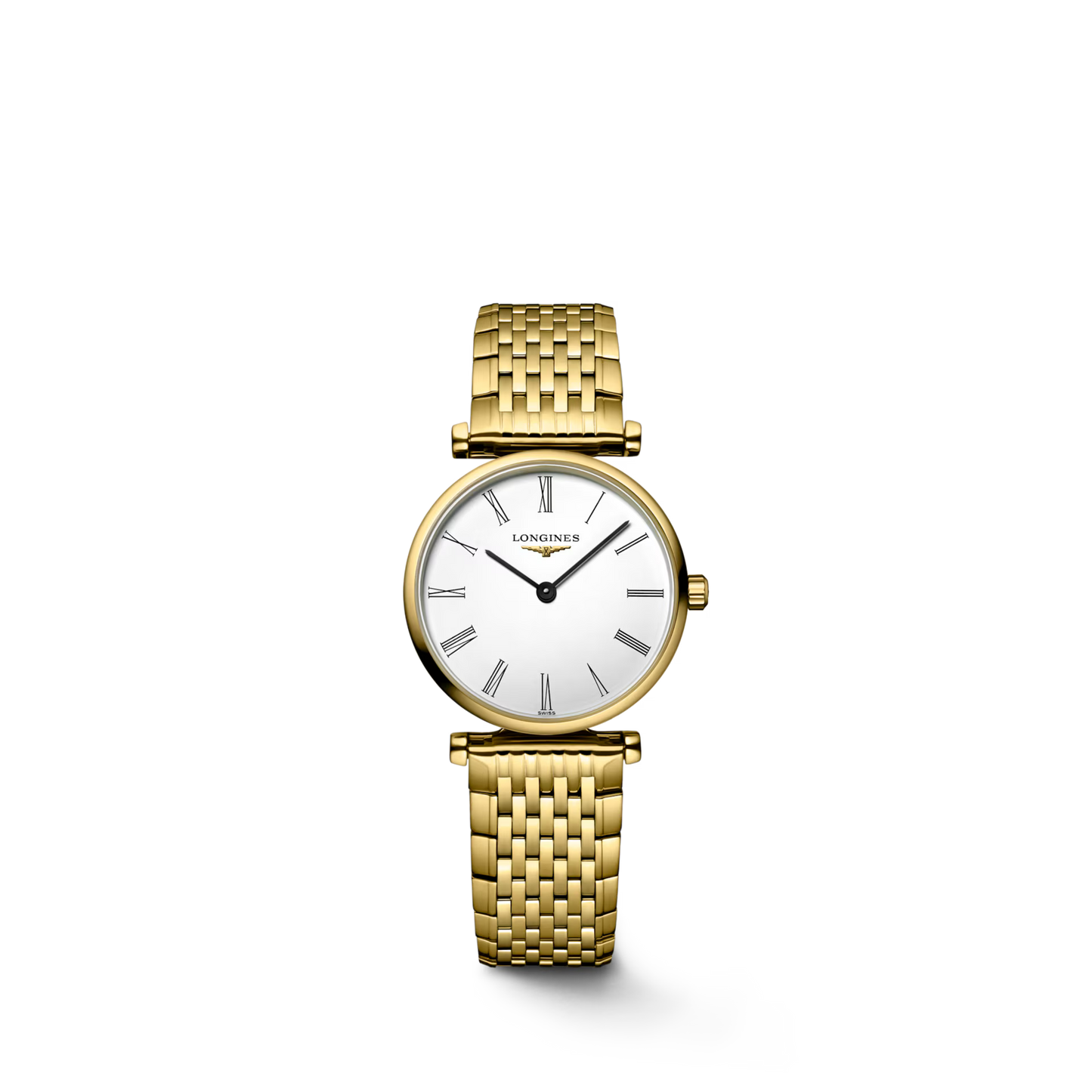 Longines "La Grande Classique de Longines" Watch with Yellow PVD Coating & White Bezel, 24mm - Carter's Collective Fine Jewelry