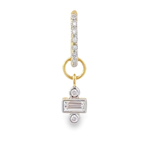 
                  
                    Petite Bezel Baguette and Round Diamond Charm (Single)
                  
                