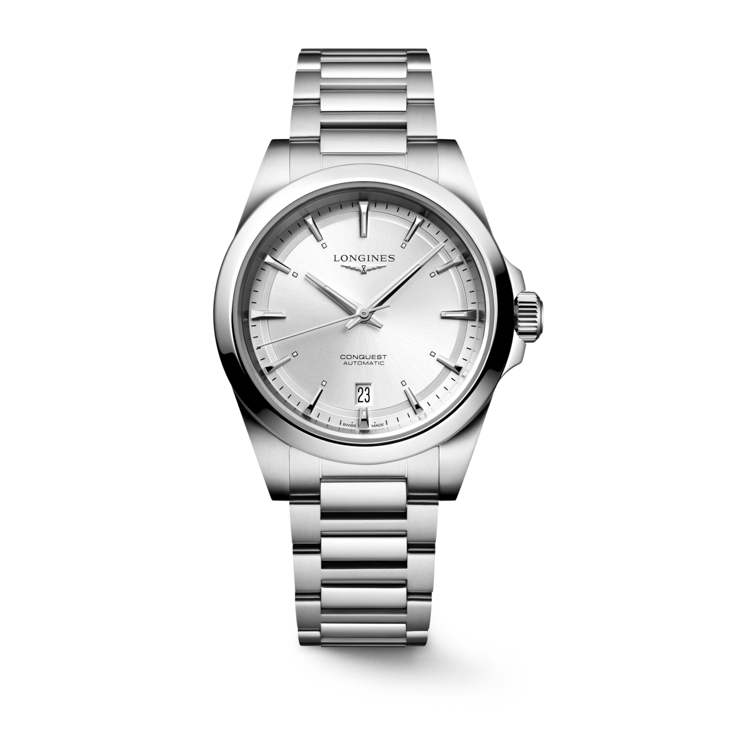 Longines "Conquest" Watch with Sunray Silver Dial, 38mm - Carter's Collective Fine Jewelry