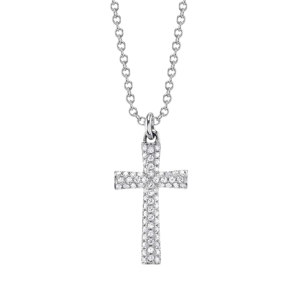 Pave Diamond Cross Necklace