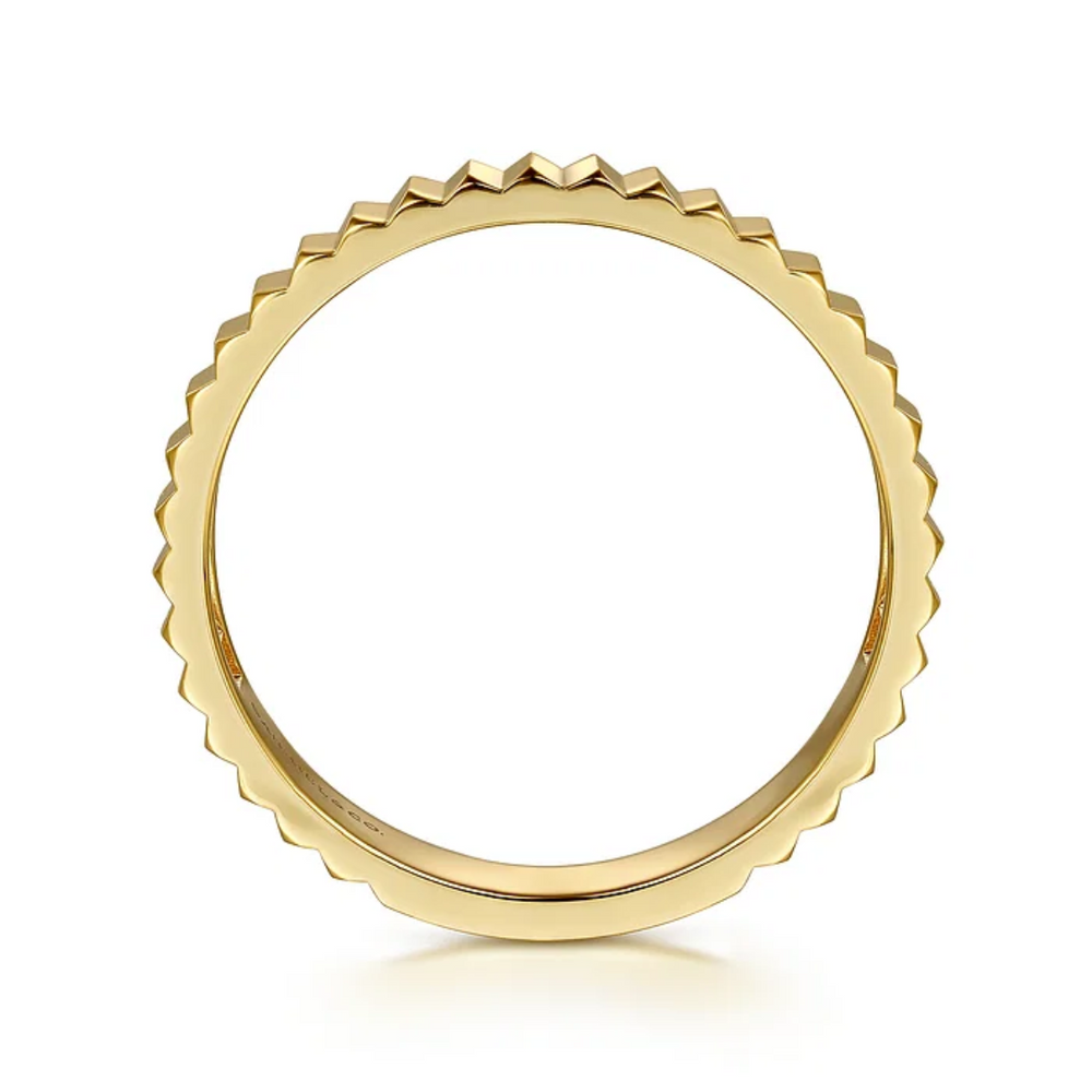 Fluted Stackable Ring Wedding Band