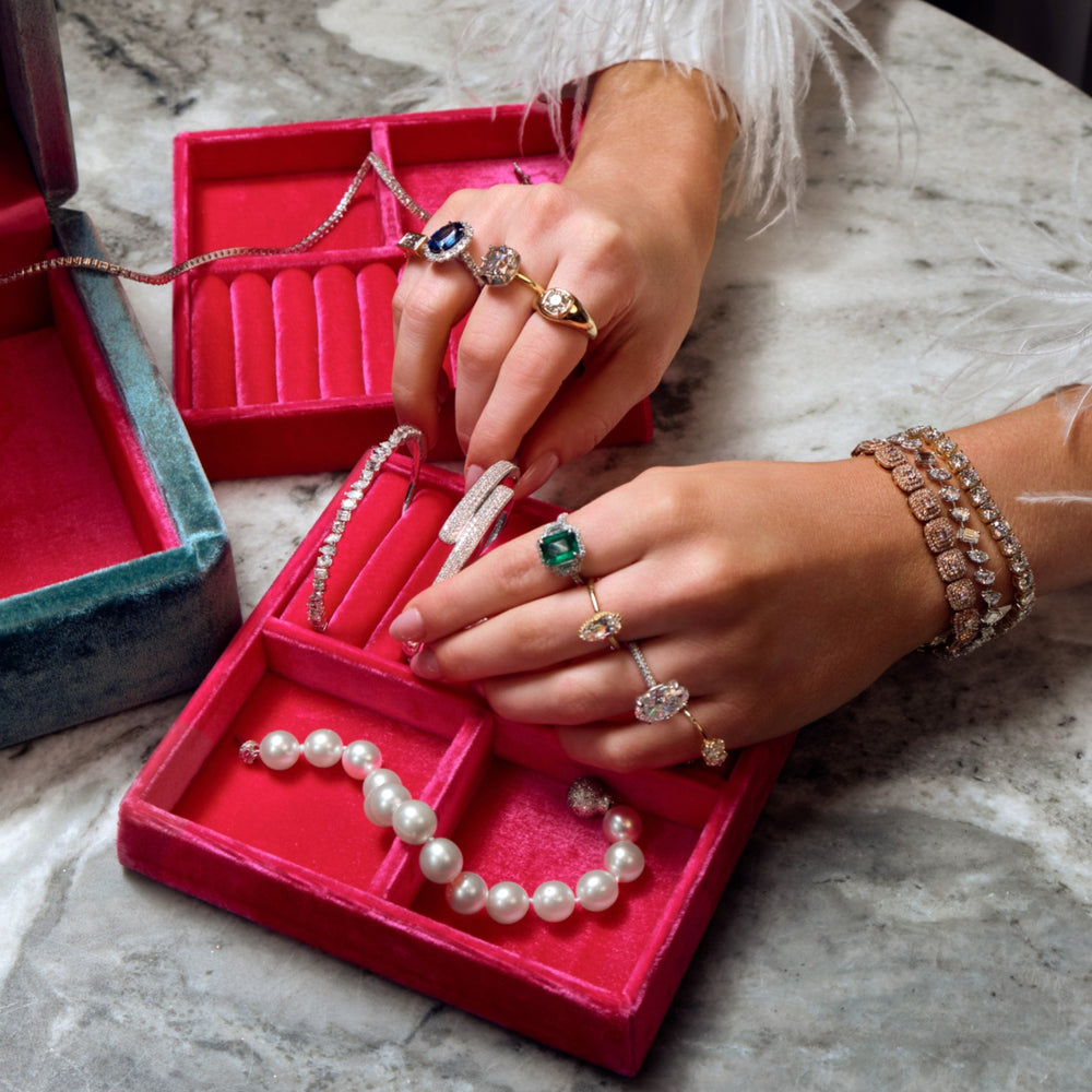 
                  
                    Bespoke Cushion Cut Natural Diamond Faux Bezel Engagement Ring - Carter's Collective Fine Jewelry
                  
                